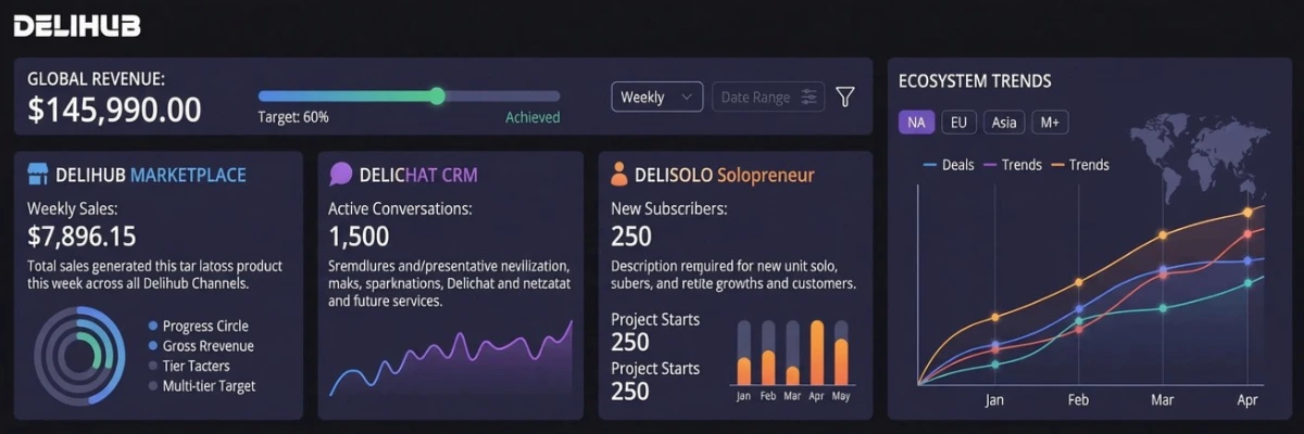 The DeliHub CRM dashboard